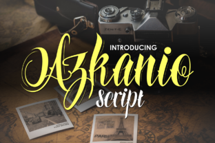 Azkanio Script: A Sweet and Charming Typeface for Bold Designs