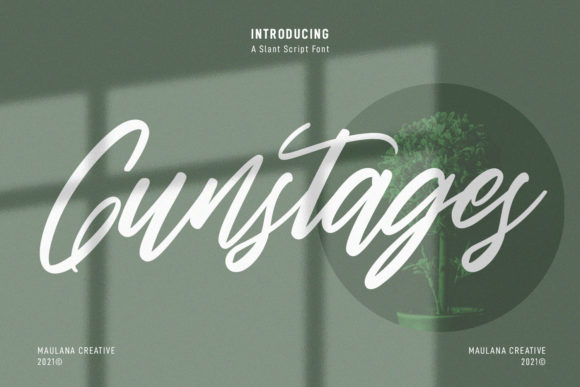 Gunstages Script: A Playful Typeface for Creative Brands